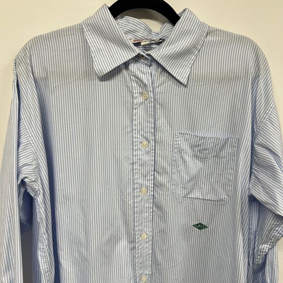 Zendaya x Tommy Hilfiger Striped Oversized Shirt Womens 2 Blue White Tunic - Picture 3 of 16